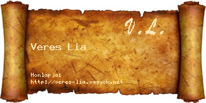 Veres Lia névjegykártya
