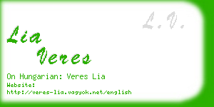 lia veres business card